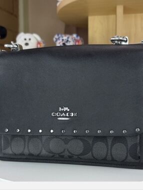 NWOT Coach Klare Signature Studded Shoulder Bag